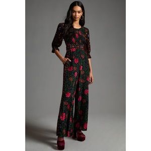 NWT! Farm Rio Smocked Jumpsuit